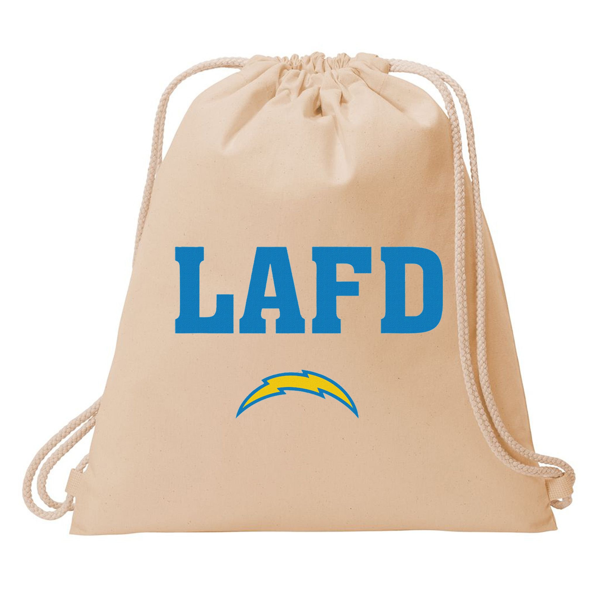 Lafd Style Blue Drawstring Bag