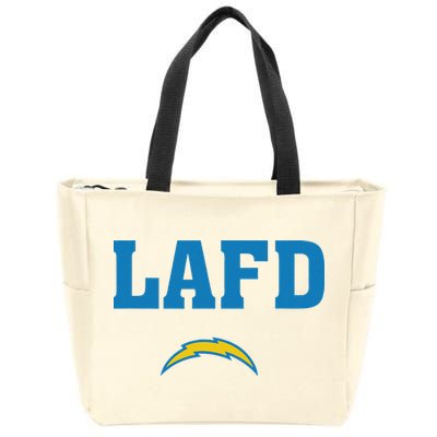 Lafd Style Blue Zip Tote Bag
