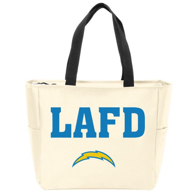 Lafd Style Blue Zip Tote Bag