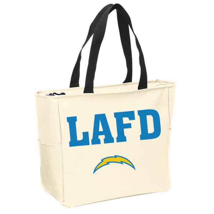 Lafd Style Blue Zip Tote Bag