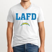 Lafd Style Blue V-Neck T-Shirt
