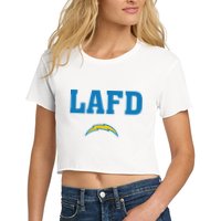 Lafd Style Blue Women's Crop Top Tee