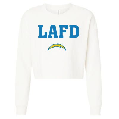 Lafd Style Blue Cropped Pullover Crew