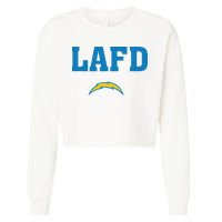 Lafd Style Blue Cropped Pullover Crew