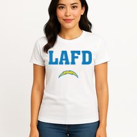 Lafd Style Blue Womens T-Shirt