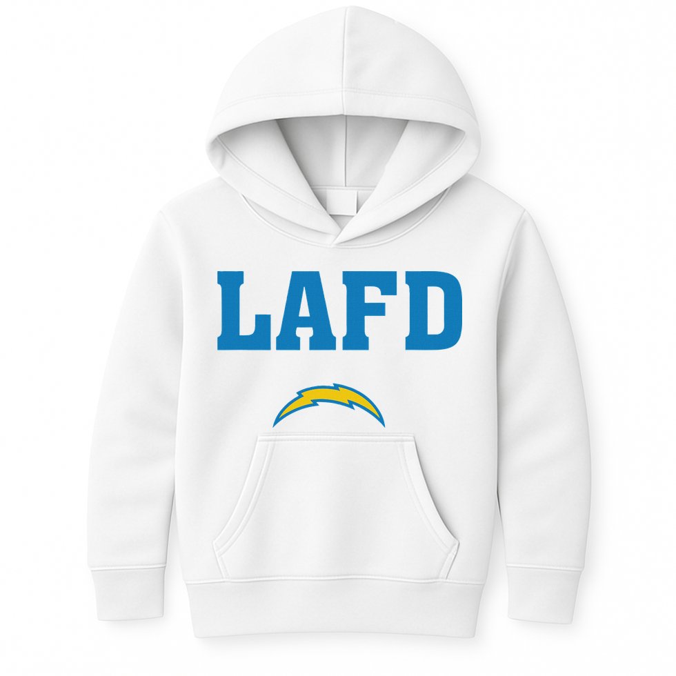 Lafd Style Blue Kids Hoodie