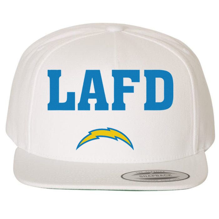 Lafd Style Blue Wool Snapback Cap