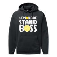 Lemonade Stand Boss Funny Lemon Juice Lover Performance Fleece Hoodie