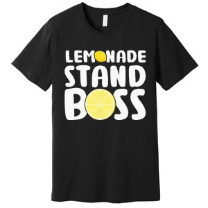 Lemonade Stand Boss Funny Lemon Juice Lover Premium T-Shirt