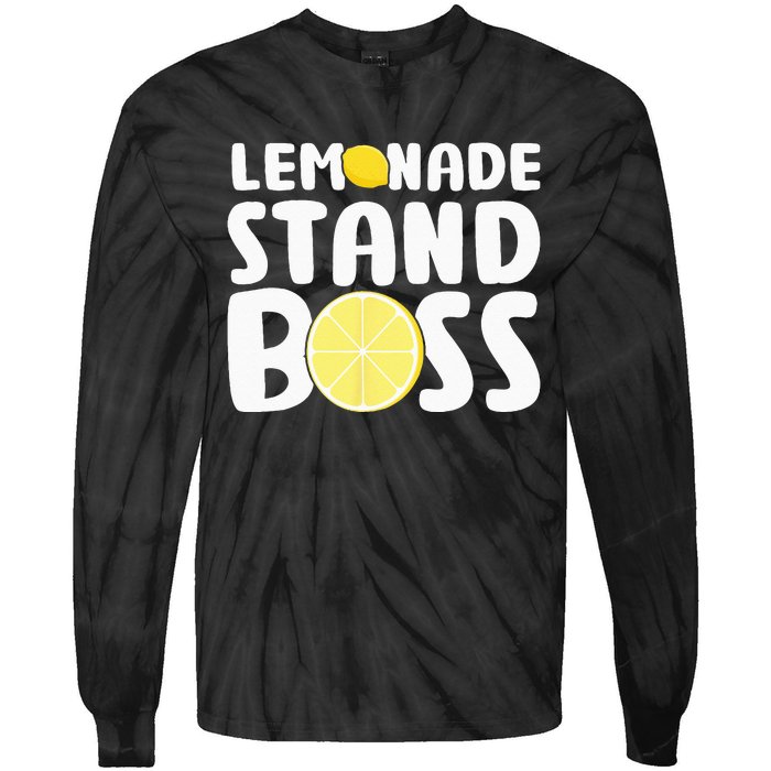 Lemonade Stand Boss Funny Lemon Juice Lover Tie-Dye Long Sleeve Shirt