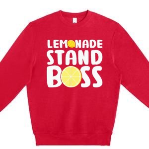 Lemonade Stand Boss Funny Lemon Juice Lover Premium Crewneck Sweatshirt