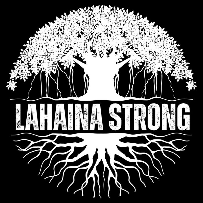 Lahaina Strong Banyan Tree Maui Wildfire Drawstring Bag