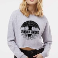 Lahaina Strong Banyan Tree Maui Wildfire Cropped Pullover Crew