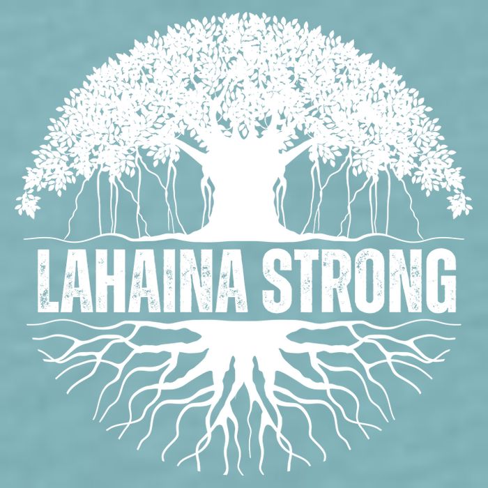 Lahaina Strong Banyan Tree Maui Wildfire Sueded Cloud Jersey T-Shirt