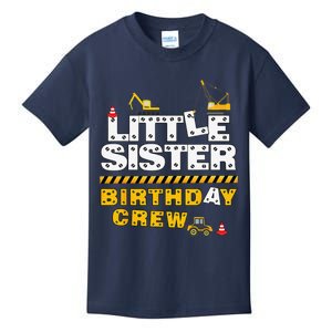 Little Sister Birthday Crew Construction Family Birthday Kids T-Shirt