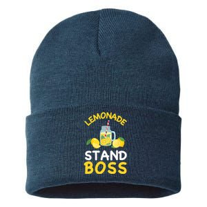 Lemonade Stand Boss Lemon Juice Gift Summer Drink Sustainable Knit Beanie