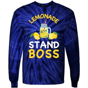 Lemonade Stand Boss Lemon Juice Gift Summer Drink Tie-Dye Long Sleeve Shirt