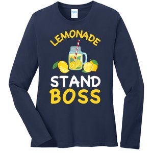 Lemonade Stand Boss Lemon Juice Gift Summer Drink Ladies Long Sleeve Shirt