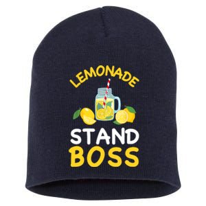 Lemonade Stand Boss Lemon Juice Gift Summer Drink Short Acrylic Beanie