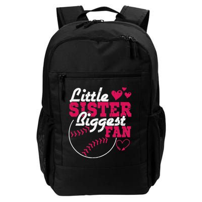 Little Sister Biggest Fan Baseball Backpack