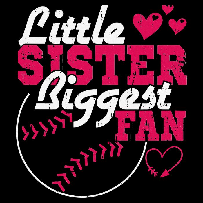 Little Sister Biggest Fan Baseball 16 in Basic Backpack