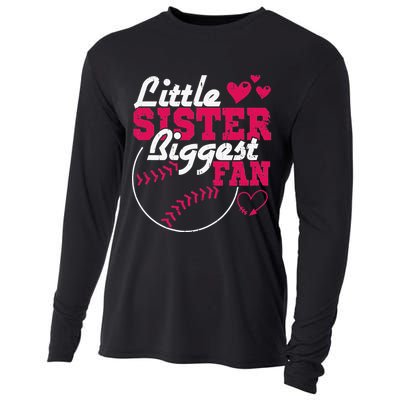 Little Sister Biggest Fan Baseball Cooling Performance Long Sleeve Crew