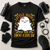 Little Sister Boo Crew Ghost Matching Family Halloween Cooling Performance Crew T-Shirt