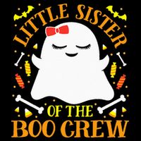Little Sister Boo Crew Ghost Matching Family Halloween Cooling Performance Crew T-Shirt