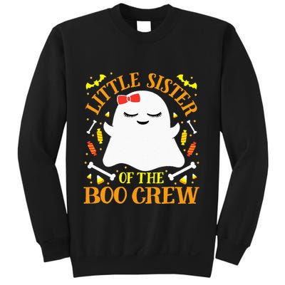 Little Sister Boo Crew Ghost Matching Family Halloween Sweatshirt