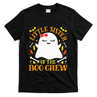 Little Sister Boo Crew Ghost Matching Family Halloween T-Shirt