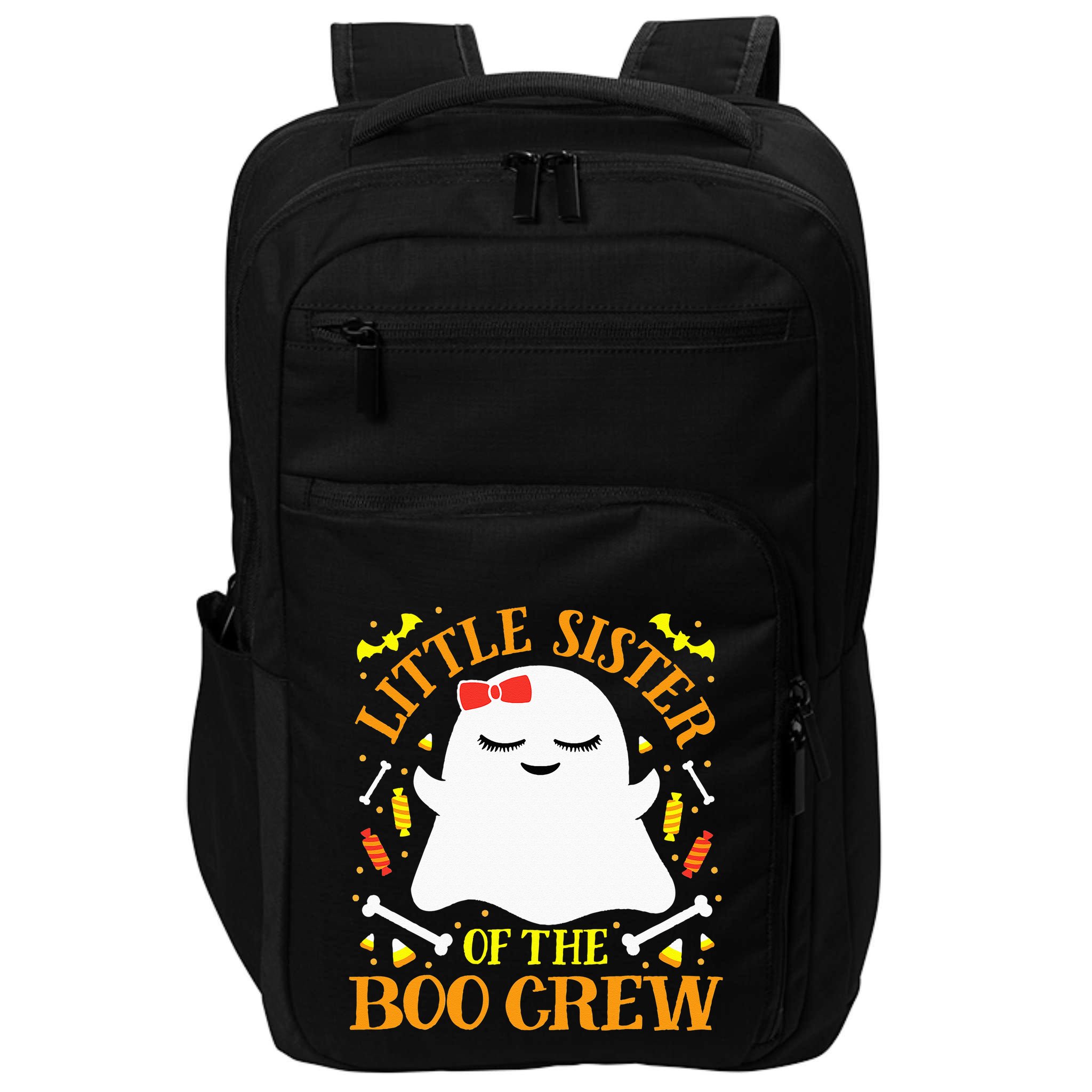 Little Sister Boo Crew Ghost Matching Family Halloween Impact Tech Backpack