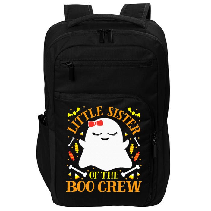 Little Sister Boo Crew Ghost Matching Family Halloween Impact Tech Backpack