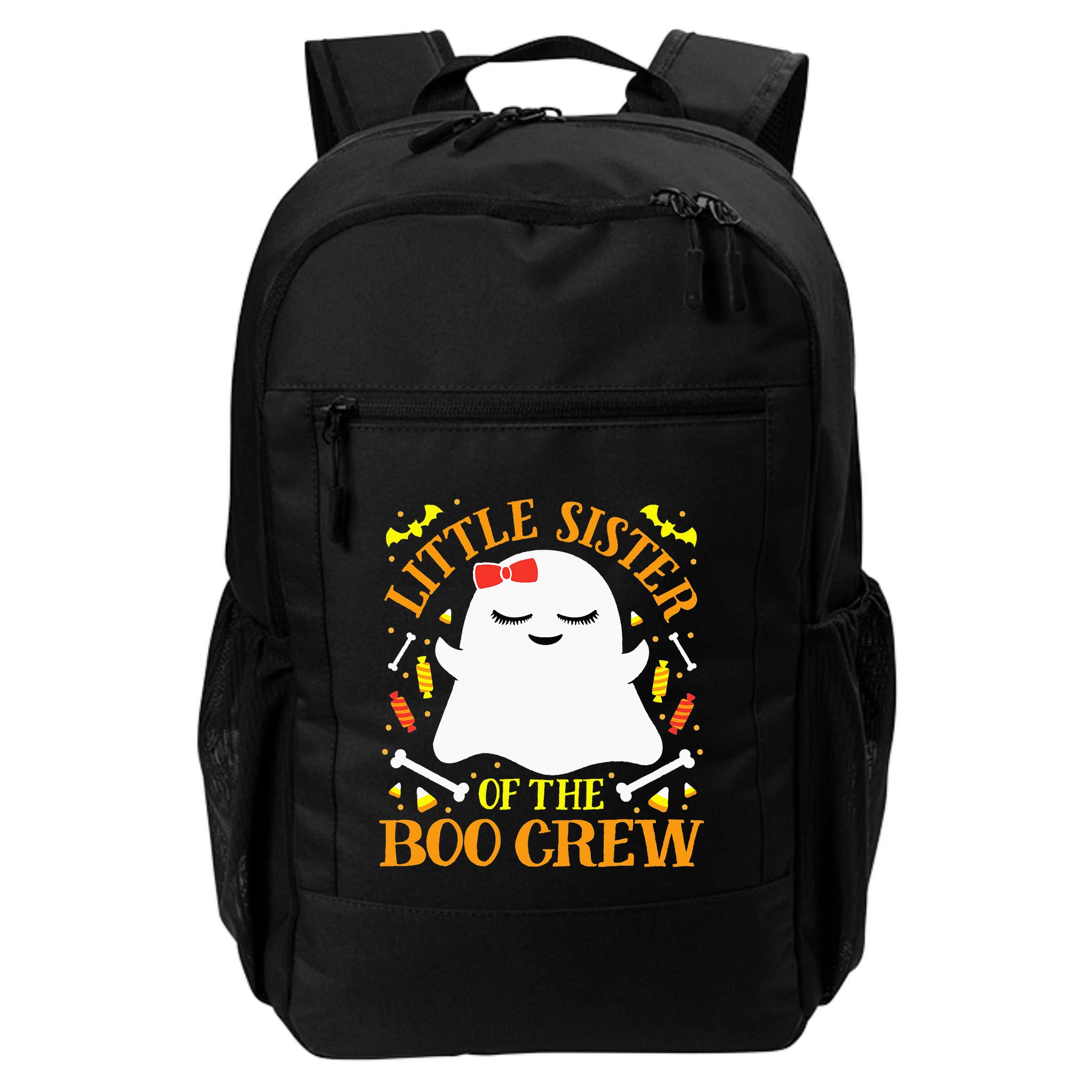 Little Sister Boo Crew Ghost Matching Family Halloween Backpack