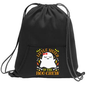 Little Sister Boo Crew Ghost Matching Family Halloween Sweatshirt Cinch Pack Bag