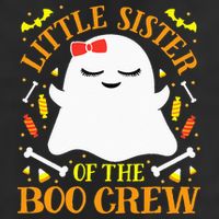 Little Sister Boo Crew Ghost Matching Family Halloween 11oz C Handle Ceramic Mug