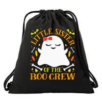 Little Sister Boo Crew Ghost Matching Family Halloween Drawstring Bag