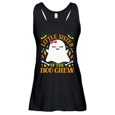 Little Sister Boo Crew Ghost Matching Family Halloween Ladies Essential Flowy Tank