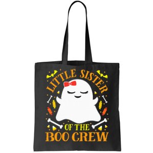 Little Sister Boo Crew Ghost Matching Family Halloween Tote Bag