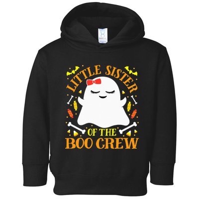 Little Sister Boo Crew Ghost Matching Family Halloween Toddler Hoodie