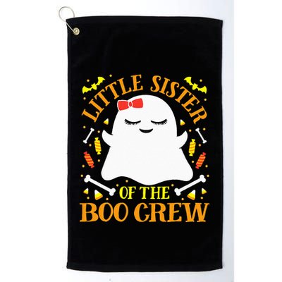 Little Sister Boo Crew Ghost Matching Family Halloween Golf Towel