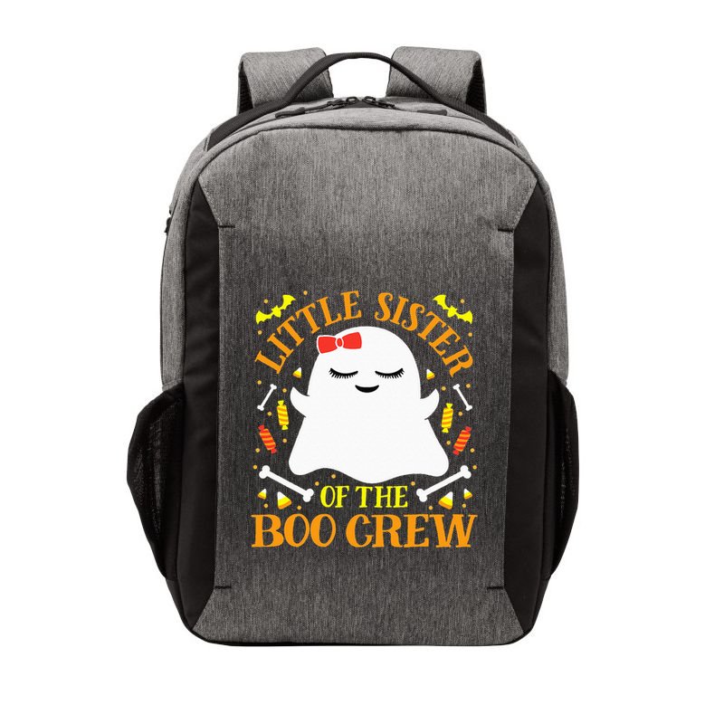 Little Sister Boo Crew Ghost Matching Family Halloween Vector Backpack