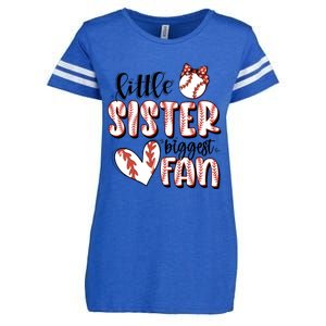 Little Sister Biggest Fan Baseball Game Day Enza Ladies Jersey Football T-Shirt