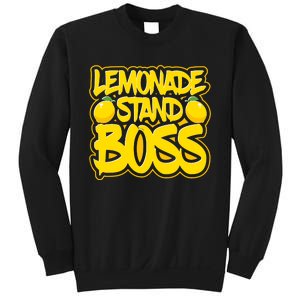 Lemonade Stand Boss Lemon Juice Boy Girl Kids Lemonade Stand Sweatshirt