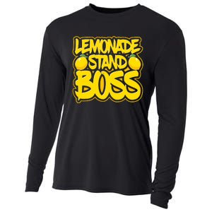 Lemonade Stand Boss Lemon Juice Boy Girl Kids Lemonade Stand Cooling Performance Long Sleeve Crew