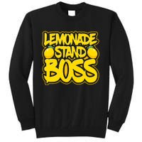 Lemonade Stand Boss Lemon Juice Boy Girl Kids Lemonade Stand Tall Sweatshirt