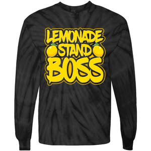 Lemonade Stand Boss Lemon Juice Boy Girl Kids Lemonade Stand Tie-Dye Long Sleeve Shirt