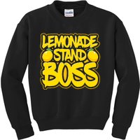 Lemonade Stand Boss Lemon Juice Boy Girl Kids Lemonade Stand Kids Sweatshirt