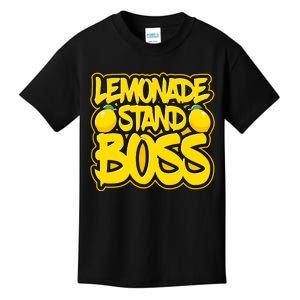 Lemonade Stand Boss Lemon Juice Boy Girl Kids Lemonade Stand Kids T-Shirt