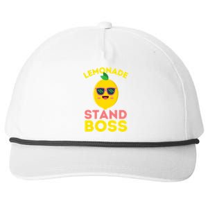 Lemonade Stand Boss Lemon Juice Gift Summer Drink Snapback Five-Panel Rope Hat