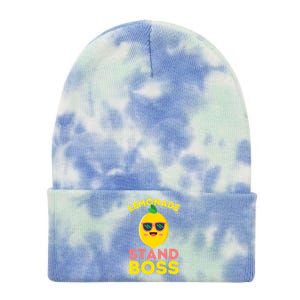 Lemonade Stand Boss Lemon Juice Gift Summer Drink Tie Dye 12in Knit Beanie